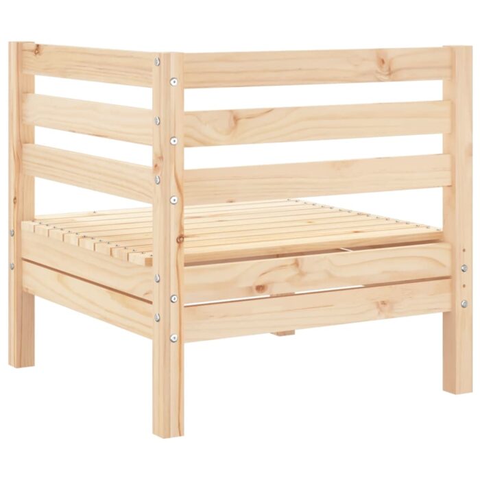 Canapé d'angle de jardin bois de pin massif – Image 4