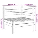 Canapé d'angle de jardin bois de pin massif – Image 6