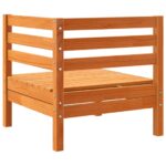 Canapé d’angle de jardin cire marron bois de pin massif – Image 4