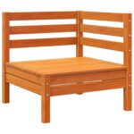 Canapés d'angle de jardin 2 pcs cire marron bois de pin massif – Image 2