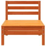 Canapé de jardin sans accoudoirs cire marron bois de pin massif – Image 2