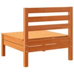 Canapé de jardin sans accoudoirs cire marron bois de pin massif – Image 4