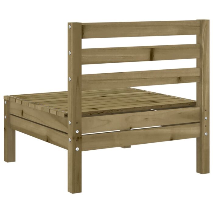 Canapé de jardin sans accoudoirs bois pin imprégné – Image 4