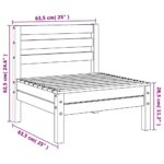 Canapé de jardin sans accoudoirs bois pin imprégné – Image 6