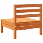 Canapés de jardin sans accoudoirs 2 pcs cire marron bois massif – Image 5