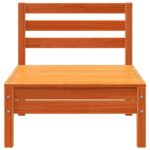 Canapés de jardin sans accoudoirs 4 pcs cire marron bois massif – Image 3