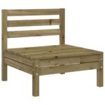Canapés de jardin sans accoudoirs 4 pcs bois pin imprégné – Image 2