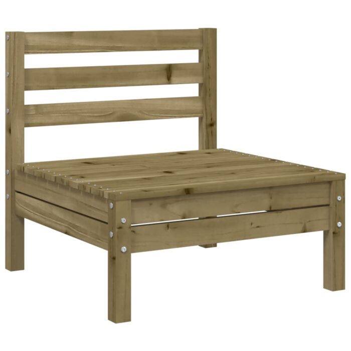 Canapés de jardin sans accoudoirs 4 pcs bois pin imprégné – Image 2