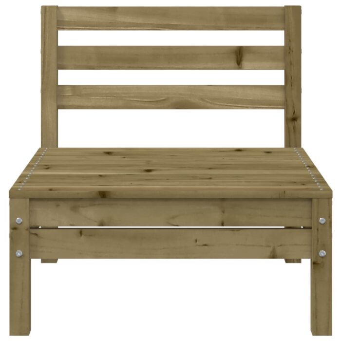 Canapés de jardin sans accoudoirs 4 pcs bois pin imprégné – Image 3