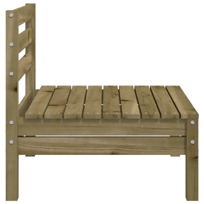 Canapés de jardin sans accoudoirs 4 pcs bois pin imprégné – Image 4