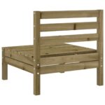 Canapés de jardin sans accoudoirs 4 pcs bois pin imprégné – Image 5