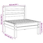 Canapés de jardin sans accoudoirs 4 pcs bois pin imprégné – Image 7