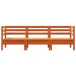 Canapé de jardin 3 places cire marron bois de pin massif – Image 2