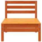 Canapé de jardin 3 places cire marron bois de pin massif – Image 6