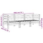 Canapé de jardin 3 places bois massif de douglas – Image 8