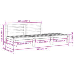 Canapé de jardin 3 places bois de pin massif – Image 8