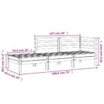 Canapé de jardin 3 places cire marron bois de pin massif – Image 10