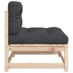 Canapés de jardin sans accoudoirs coussins 2pcs bois massif pin – Image 5