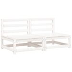Canapés de jardin sans accoudoirs coussins 2pcs bois massif pin – Image 2