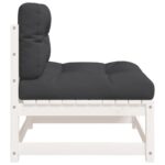 Canapés de jardin sans accoudoirs coussins 2pcs bois massif pin – Image 5