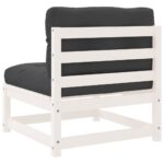 Canapés de jardin sans accoudoirs coussins 2pcs bois massif pin – Image 6