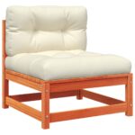 Canapés de jardin sans accoudoirs coussins 2pcs bois massif pin – Image 3