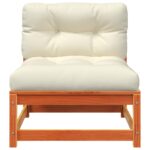 Canapés de jardin sans accoudoirs coussins 2pcs bois massif pin – Image 4