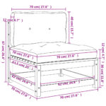 Canapés de jardin sans accoudoirs avec coussins 2 pcs – Image 8
