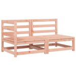 Canapé de jardin avec coussins 2 places bois massif douglas – Image 2