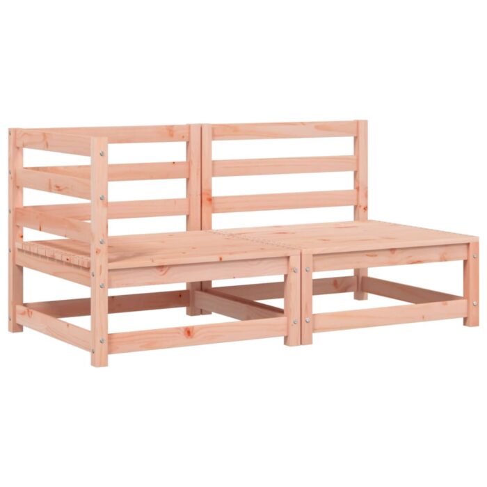 Canapé de jardin avec coussins 2 places bois massif douglas – Image 2