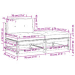 Canapé de jardin sans accoudoirs avec coussins et repose-pieds – Image 9