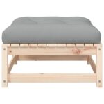 Canapé de jardin sans accoudoirs avec coussins et repose-pieds – Image 7