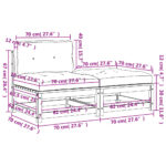 Canapé de jardin sans accoudoirs avec coussins et repose-pieds – Image 9