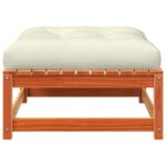 Canapé de jardin sans accoudoirs avec coussins et repose-pieds – Image 7