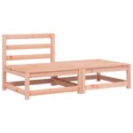Canapé de jardin sans accoudoirs avec coussins et repose-pieds – Image 2