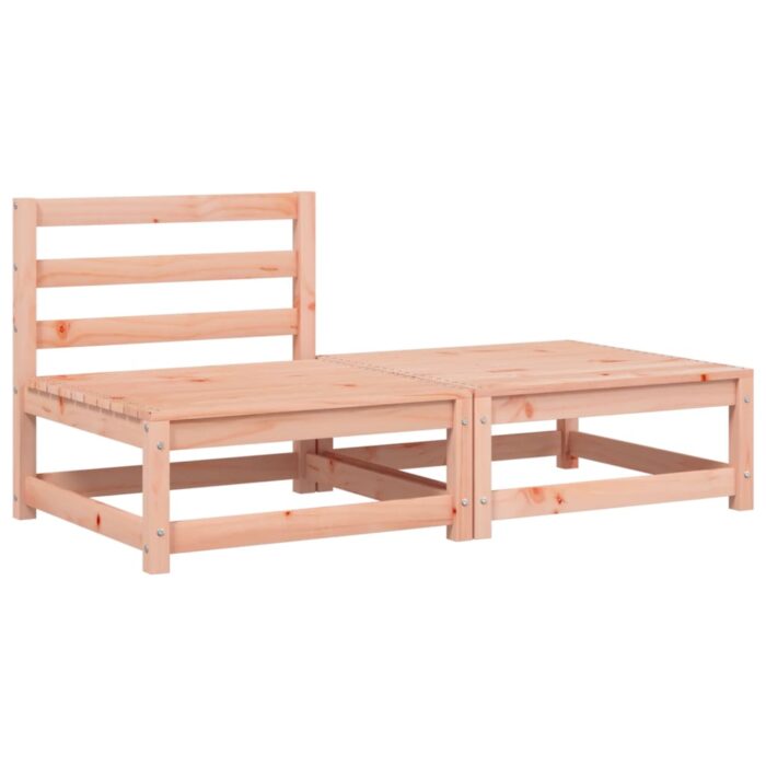 Canapé de jardin sans accoudoirs avec coussins et repose-pieds – Image 2