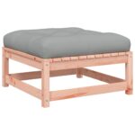 Canapé de jardin sans accoudoirs avec coussins et repose-pieds – Image 6