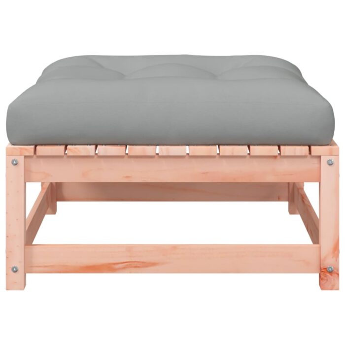 Canapé de jardin sans accoudoirs avec coussins et repose-pieds – Image 7