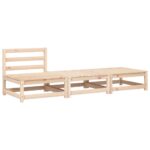 Canapé de jardin sans accoudoirs avec coussins et repose-pieds – Image 2