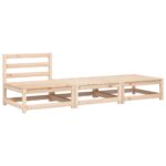 Canapé de jardin sans accoudoirs avec coussins et repose-pieds – Image 2