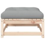 Canapé de jardin sans accoudoirs avec coussins et repose-pieds – Image 7