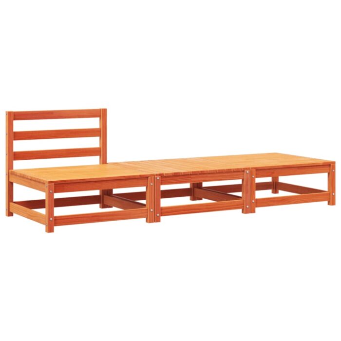 Canapé de jardin sans accoudoirs avec coussins et repose-pieds – Image 2