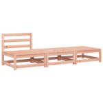 Canapé de jardin sans accoudoirs avec coussins et repose-pieds – Image 2