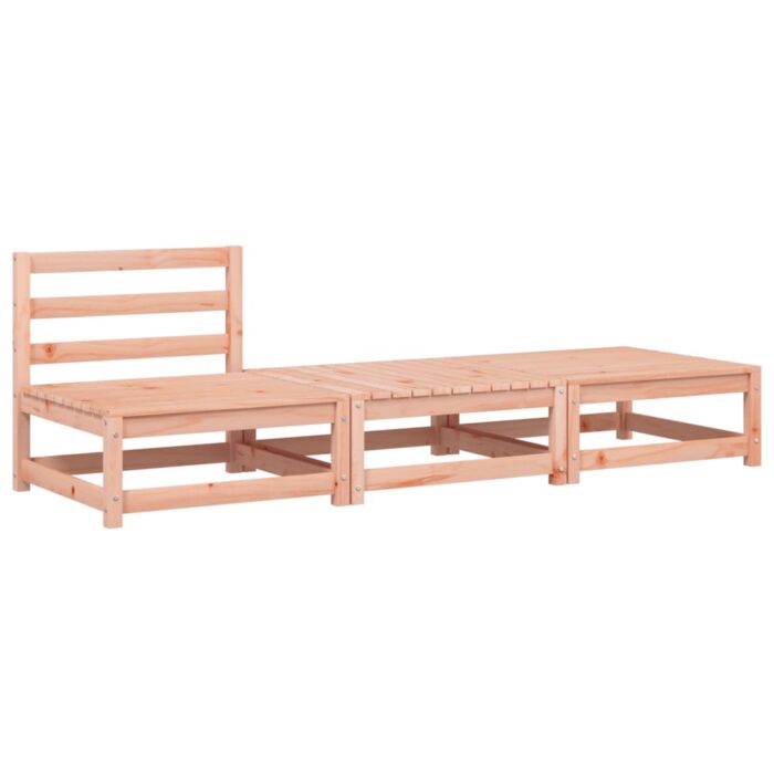 Canapé de jardin sans accoudoirs avec coussins et repose-pieds – Image 2