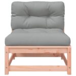 Canapé de jardin sans accoudoirs avec coussins et repose-pieds – Image 5