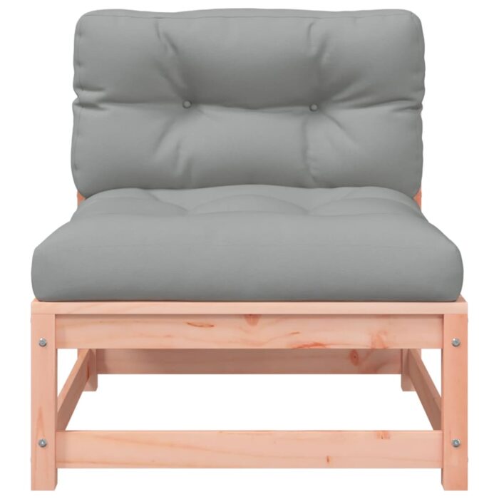 Canapé de jardin sans accoudoirs avec coussins et repose-pieds – Image 5