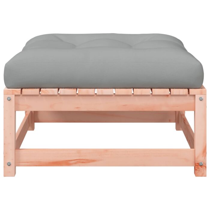 Canapé de jardin sans accoudoirs avec coussins et repose-pieds – Image 7