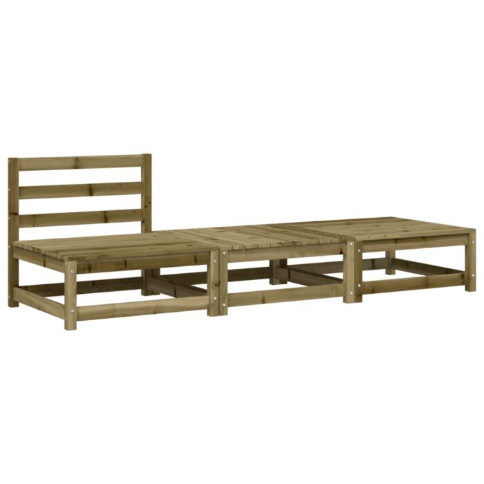 Canapé de jardin sans accoudoirs avec coussins et repose-pieds – Image 2