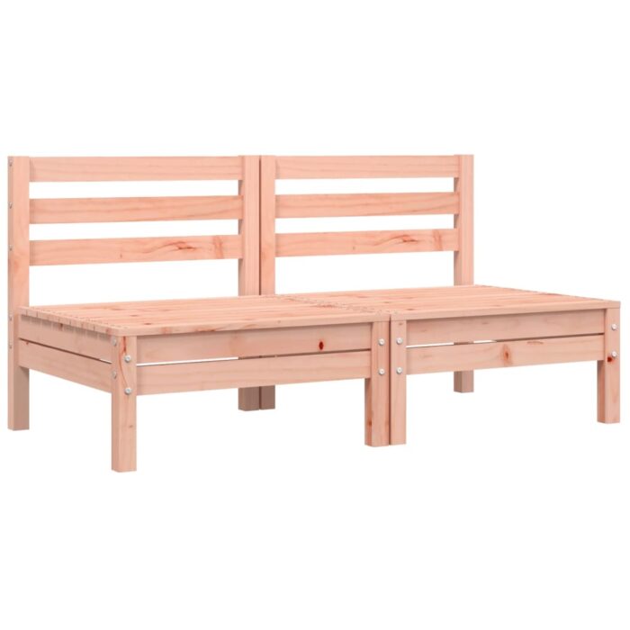 Canapé de jardin sans accoudoirs et coussins 2 pcs bois douglas – Image 2