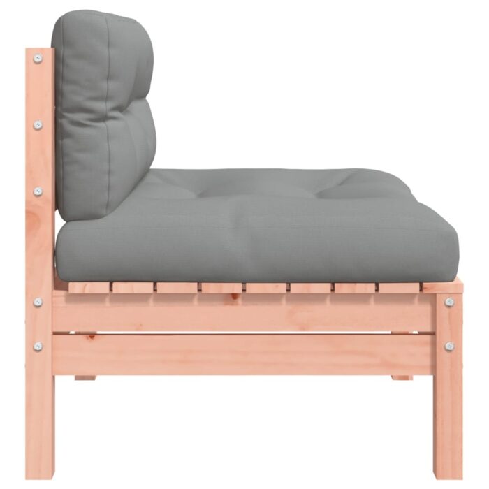 Canapé de jardin sans accoudoirs et coussins 2 pcs bois douglas – Image 5